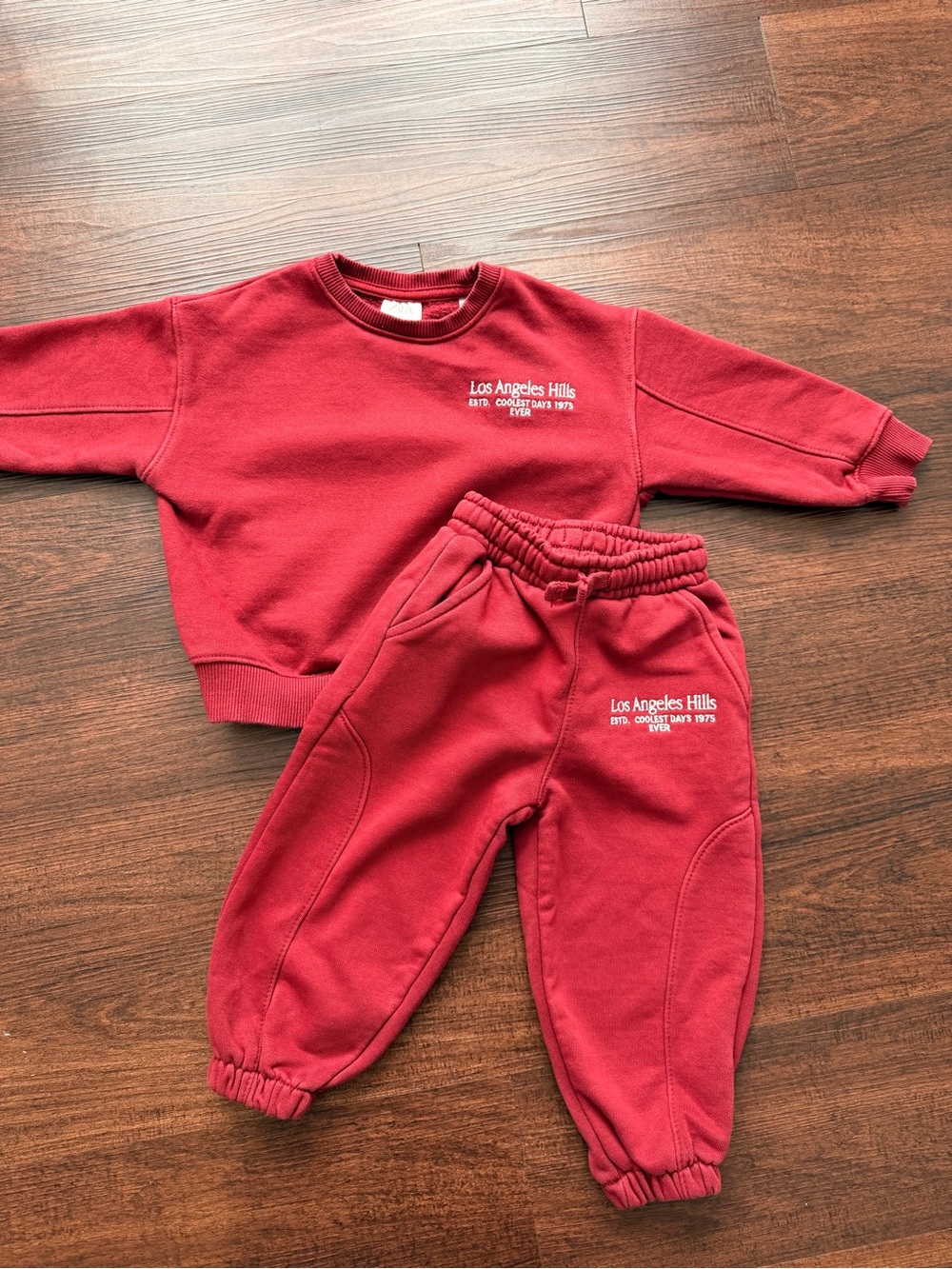 Zara Kids Red Sweatpants - Cozy Jogger set 2t